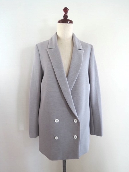 Cara カーラ 長め丈ジャケット ディノス 羽織 グレー系 サイズMC拍卖