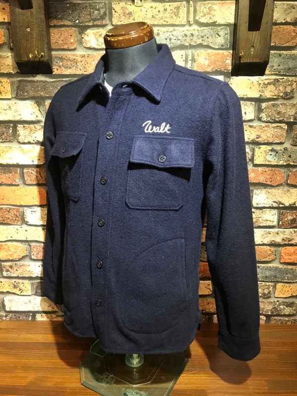 D290 メンズジャケット NAKED SUN メルトン ネイキッドサン コーデ アメカジ CPO アウター シャツ 無地 ウール メルトン ブラック 黒 / M拍卖