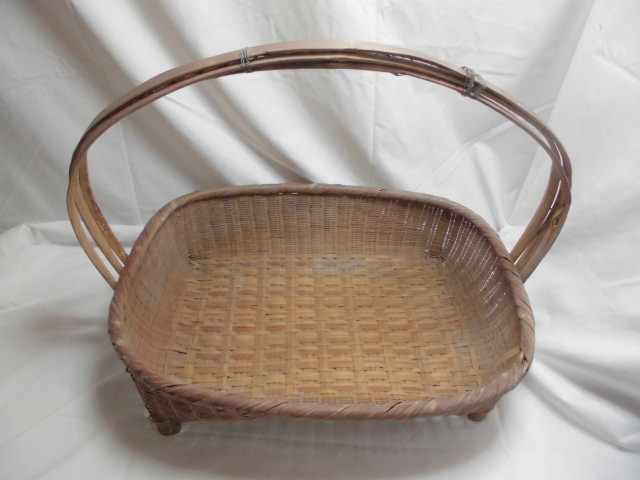 大きな 大きな 竹かご 竹細工 竹の籠拍卖