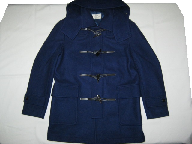 ★古着 美品 417 by EDIFICE フォーワンセブン エディフィス メルトンハーフダッフルコート M ブルー濃青 フード脱着可能 13020312001530★拍卖