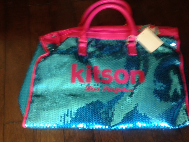 Kitson Losangeles キットソン スパンコール 大型 エメラルドグリーンxピンク 未使用 拍卖