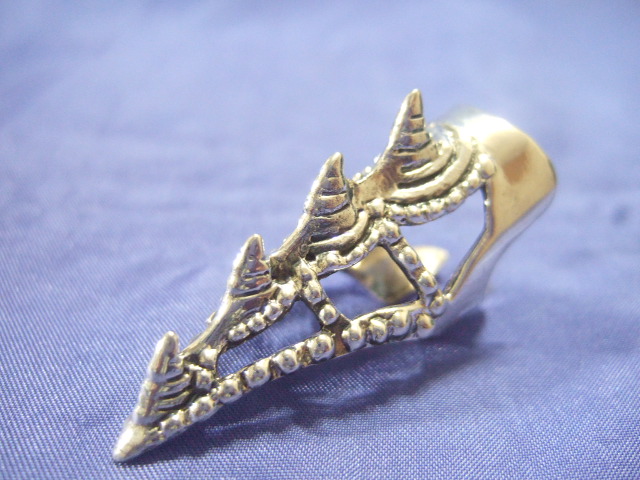 横浜最新 925SILVER♪銀 付け爪リング 13.4g フリーサイズ 送料無料ξgRξ ξ83s拍卖