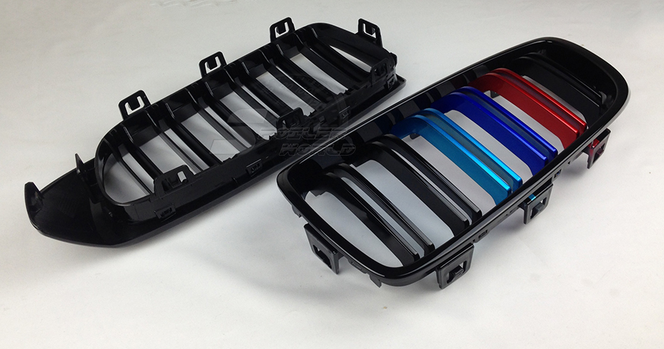 純正交換用 左右セット 取付簡単 在庫有 BMW F32 F33 F36 F80 F82 M LOOK フロントグリル 光沢黒+金属風Mの3色 ABS 2014-2020拍卖