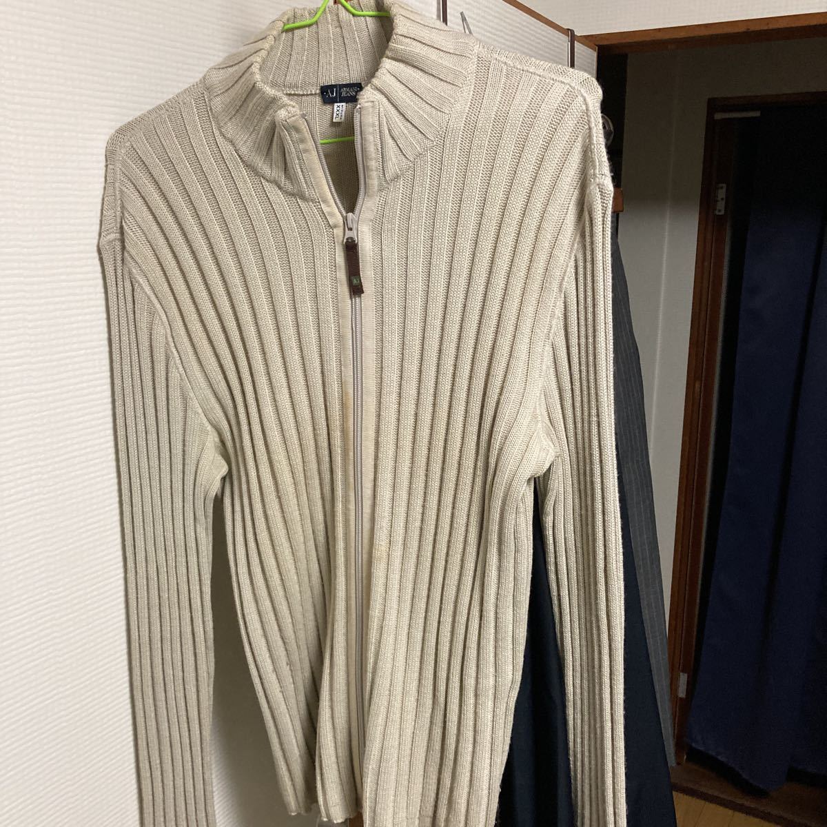 ニットジャケット アルマーニ ジップアップ (プレミアクリーニング完了)拍卖