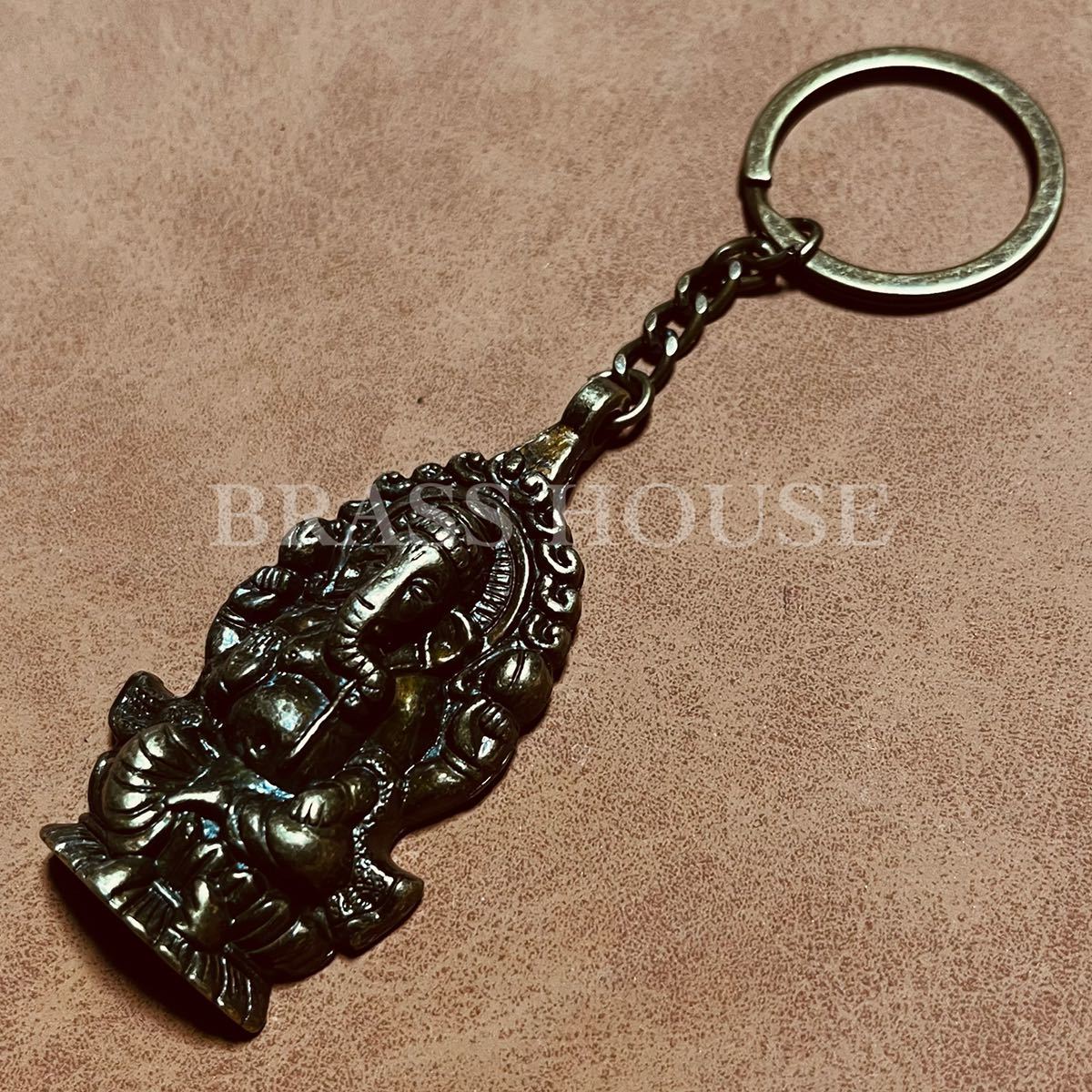 F18 インド神 ガネーシャ キーホルダー ヒンドゥー教 神様 仏教 仏様 お守り 置物 ブラス 開運 金運 財運 現世利益拍卖