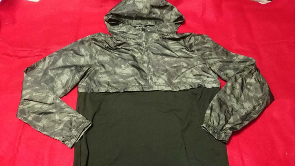 【新品】アンダーアーマー ハーフジップパーカーシャツ スポーツスタイルアノラック L モスグリーン拍卖