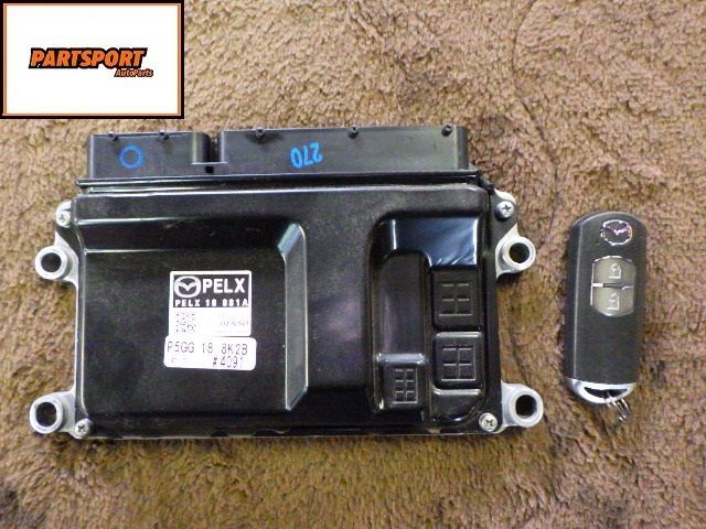 ★アクセラ 15S プロアクティブ BM5FS★エンジンコンピューター スマートキー セット PELX-18-881A マツダ 純正 中古 P5-VPS 6MT拍卖