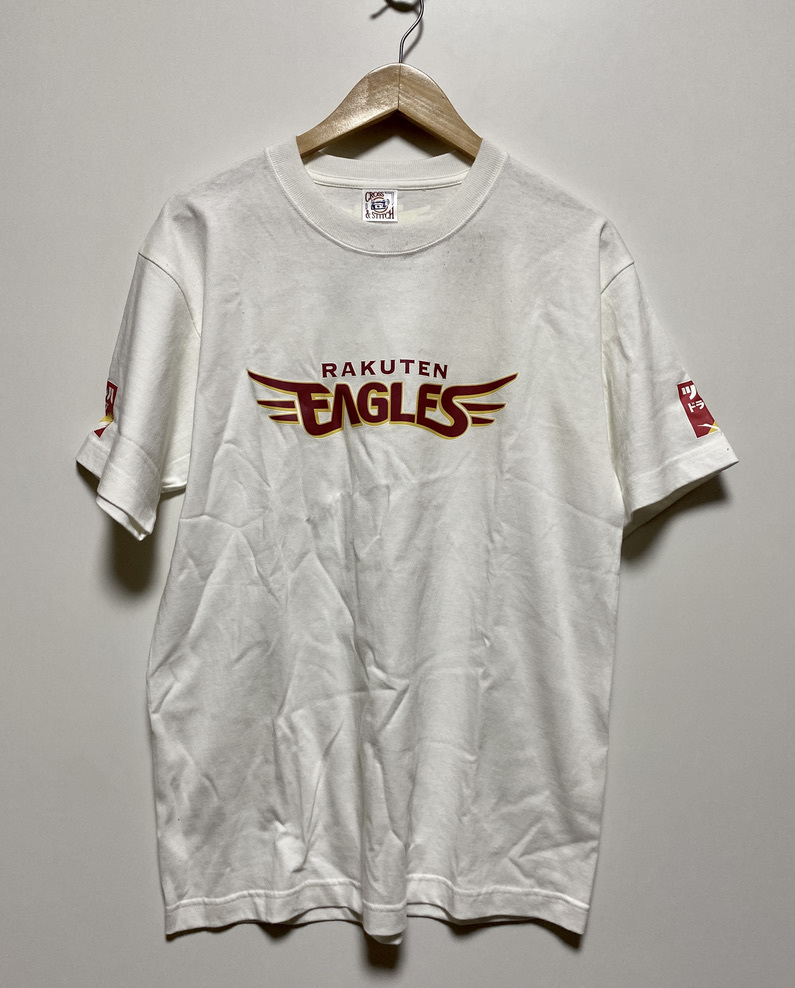 ▽東北楽天イーグルス ツルハドラッグ 半袖Tシャツ L 白 ホワイト ツルハゴールデンナイター 日本製紙クリネックススタジアム宮城拍卖