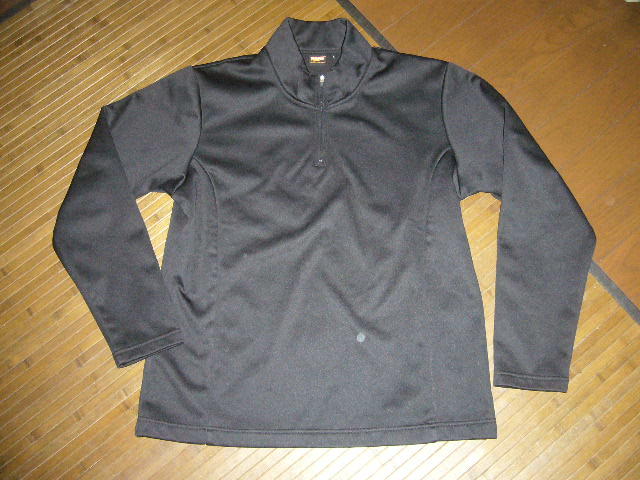 102-67♂: TULTEX タルテックス ハーフジップ カットソー 長袖 ウエット size.L 色.黒 拍卖