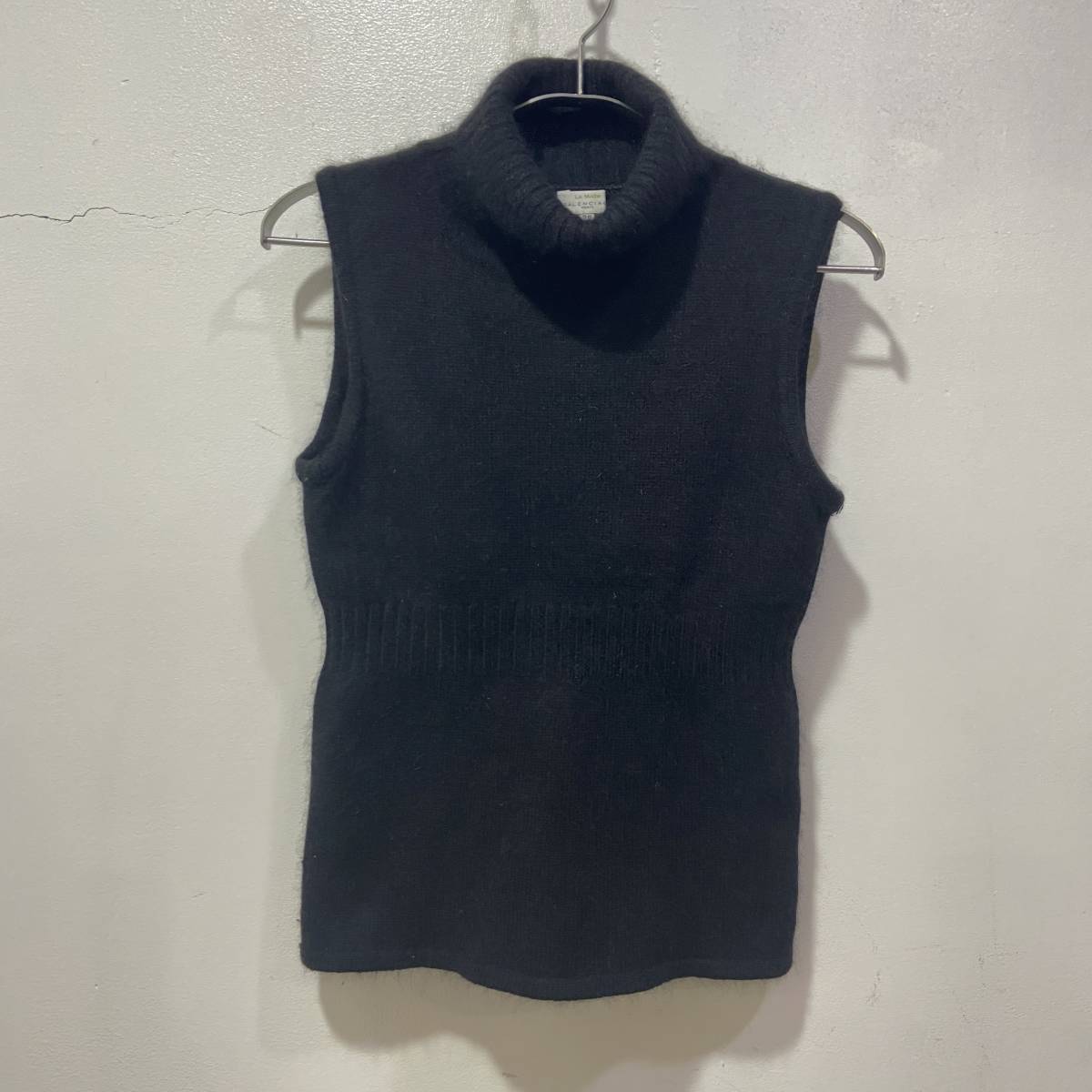 送料無料☆La Mode BALENCIAGA☆ラモード バレンシアガ☆タートルネックノースリーブセーター☆ブラック☆38☆A23拍卖