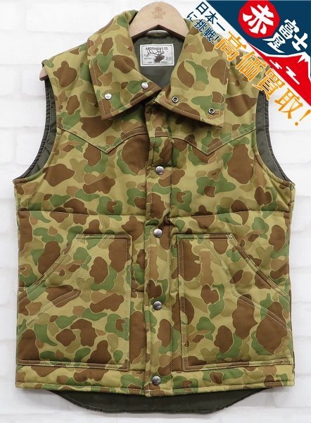 3J1148/ANDFAMILYS ダックカモ 中綿ベスト アンドファミリー拍卖
