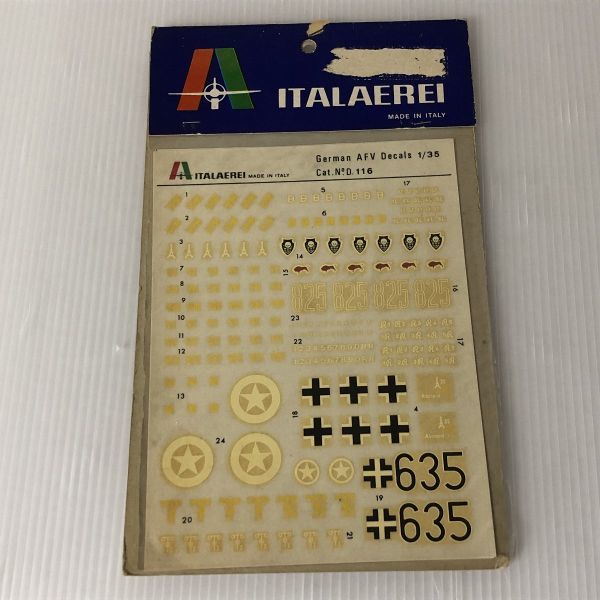 イタレリ 1/35 ドイツ AFV Cat 116 マーキング デカール ナンバー PM04拍卖
