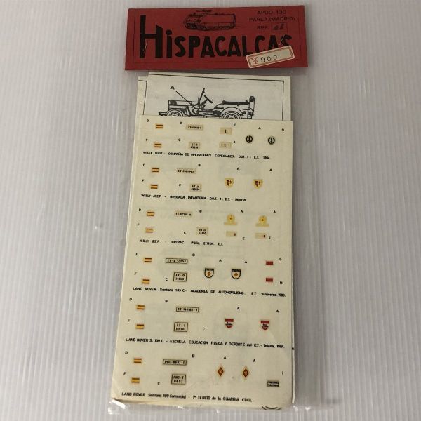 Hispacalcas デカール ウィリー ジープ ランドローバー サンタナ 他 車両 マーキング シート PM04拍卖