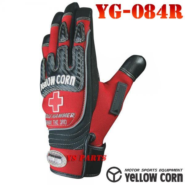 【正規品】イエローコーンYG-084Rオールウェザーグローブ レッドS【ネオプレン素材採用,リフレクター/シールドワイパー付】拍卖
