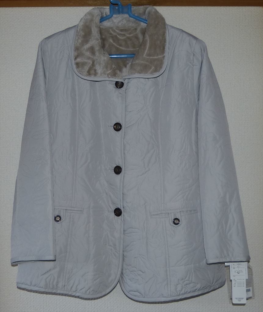 ★ 新品タグ付き 裏ボア付きジャケット オフホワイト L レディース ★拍卖