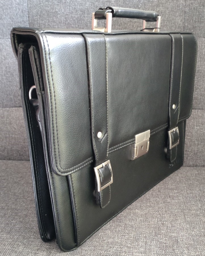 RONTS ビジネスブリーフケース 手持ち、ショルダーの2WAY ブラック拍卖