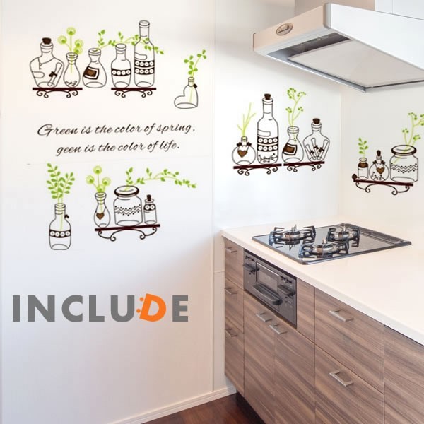 ウォールステッカー ボトル 空き瓶 空ボトル ビスケットボトル リメイク おしゃれ 雑貨 キュート かわいい kawaii 楽し拍卖