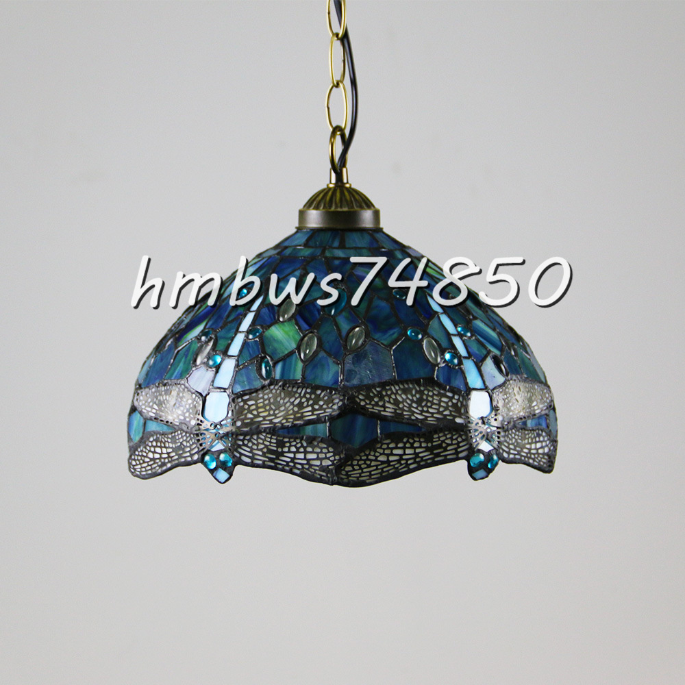 美品◆芸術品ステンドランプ ペンダントライト ステンドグラス 照明 ティファニー 花柄 通路用ランプ 装飾品 ベッドルーム用拍卖