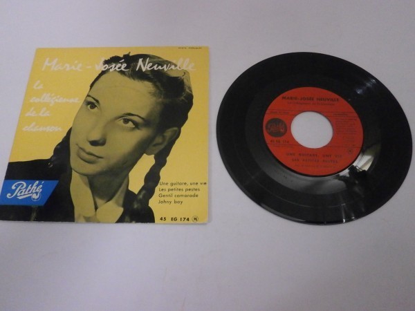 ★送料無料★フランス盤 EPレコード マリージョゼノイビル Marie Josee Neuville Une GuitareUne Vie Les Petites Pestes拍卖