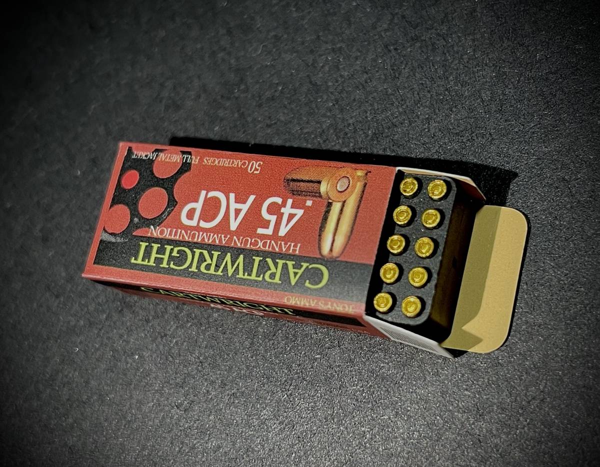 【値上げ予定】DAMTOYS製 模型 1/6 スケール 男性 女性 フィギュア用 装備 レオン バイオハザード 大型拳銃の弾 .45ACP弾 45口径弾 (未使用拍卖