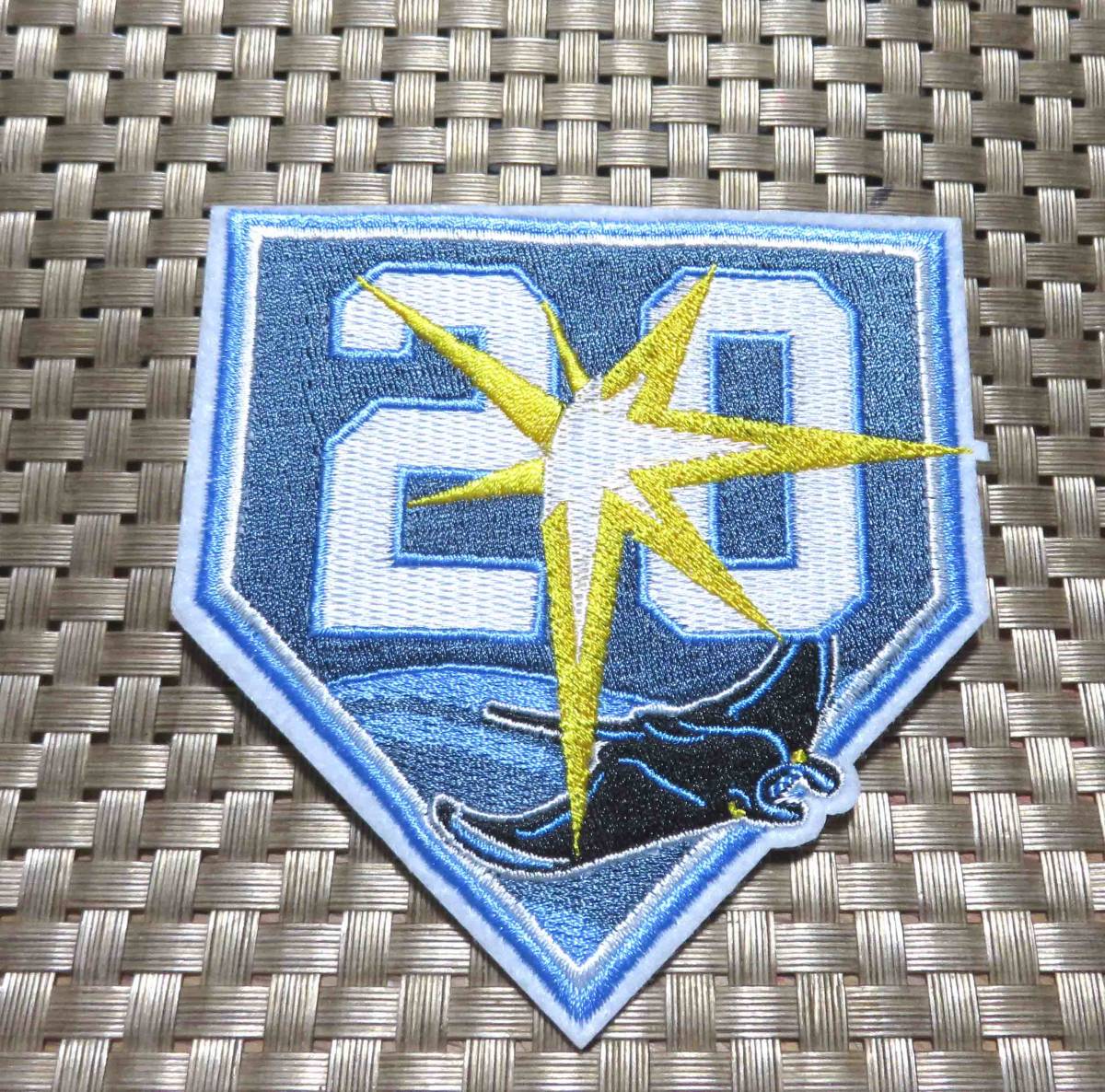 空白20(HM型)◆新品20周年MLB タンパベイ・レイズTampa Bay Rays 野球 ベースボール  刺繍ワッペン (パッチ)◆メジャーリーグ拍卖
