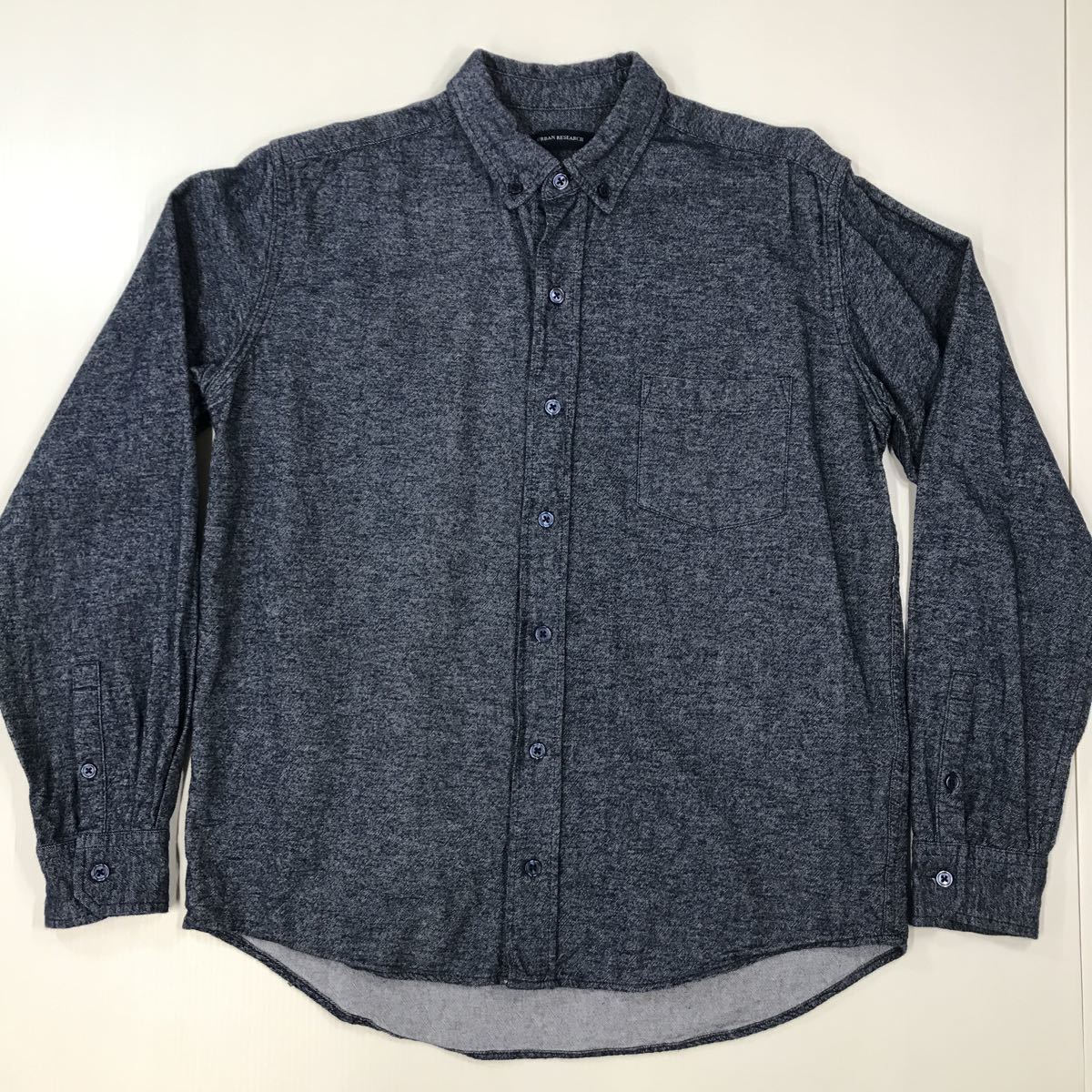 URBANRESEARCH アーバンリサーチ 長袖 ボタンダウンシャツ シンプル メンズ サイズ38 22-7a拍卖