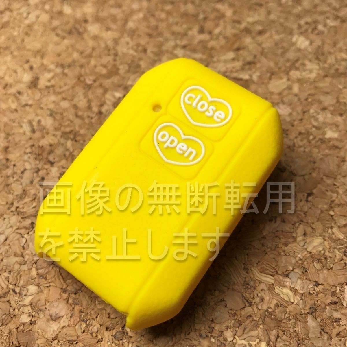 スズキ(マツダ)ハート2ボタンシリコンキーカバー スマートキー用キーケースS08新型ハスラー MR52S/MR92S イエロー拍卖