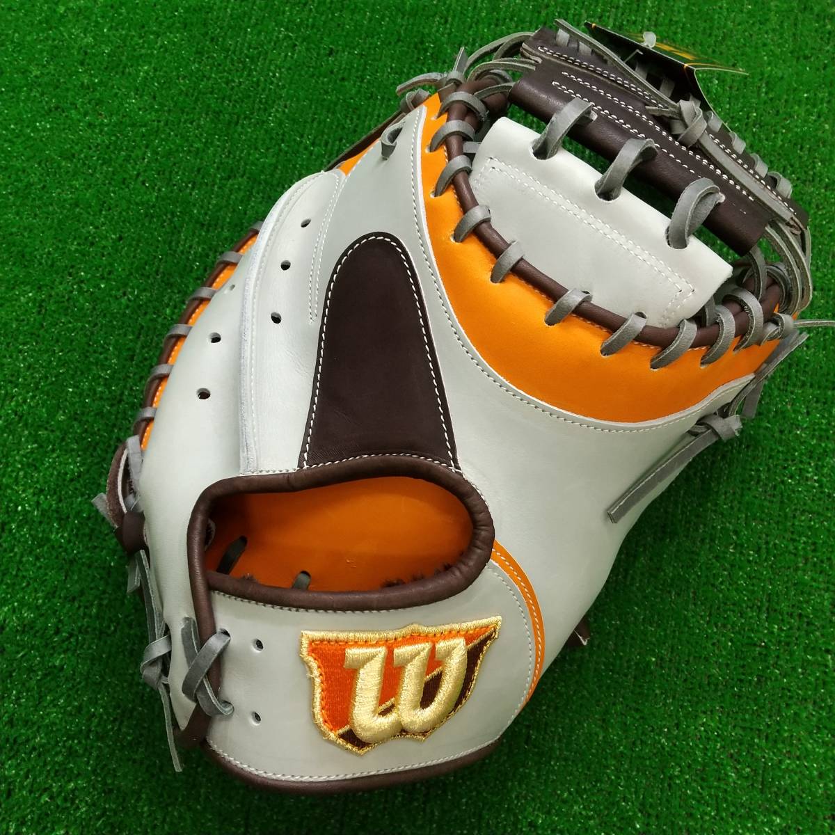311 25%引 ウイルソン 軟式用キャッチャーミット グレー×オレンジ WBW101197 新品拍卖