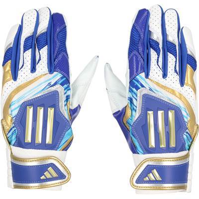 41 30%引 アディダス バッティング手袋 L寸 ホワイト×ブルー 両手用 清宮選手 LBG202 新品拍卖