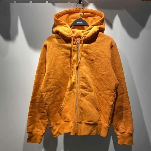 SUPREME Small Box Zip Up Sweatshirt Sサイズ シュプリーム ジップパーカー スモールボックス オレンジ ワングラム拍卖