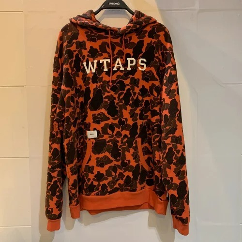 WTAPS 18aw DESIGN HOODED COLLEGE SWEAT SHIRT CAMO サイズL 182ATDT-CSM04S ダブルタップス デザインフーデッドパーカー拍卖