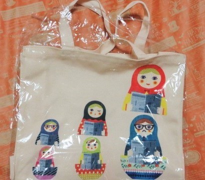 済み) 絵柄がとってもキュートな布製の手提げ未商品1点です拍卖