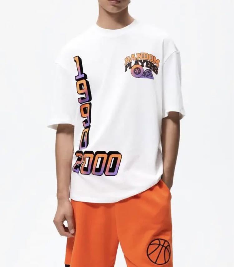 送料無料 新品 ZARA テキスト プリント Tシャツ L拍卖