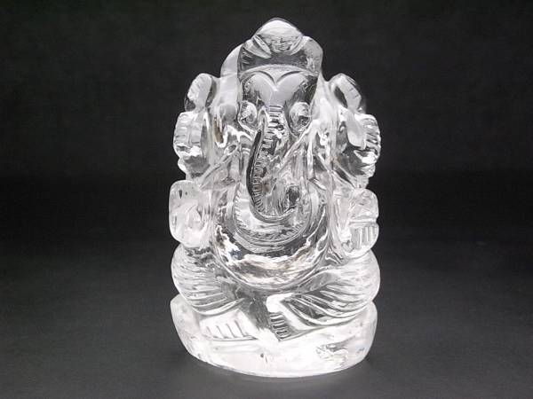 【No,1】ネパール ガネッシュヒマール産 ヒマラヤ水晶製 インドの神様 ガネーシャ立像拍卖