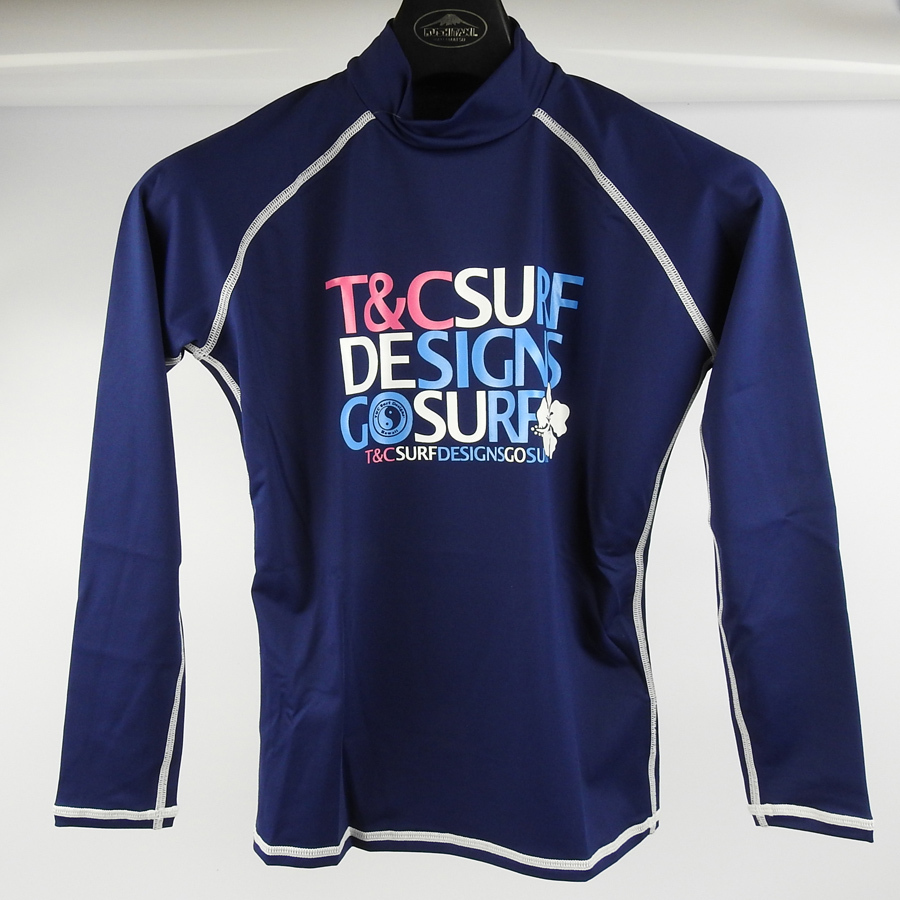 在庫処分特価 T&C ラッシュガード 長袖 ネイビー Mサイズ TRG9834拍卖