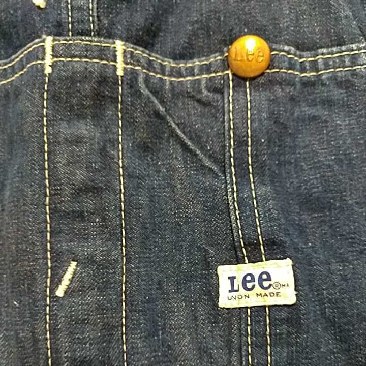 5060s'LEE DENIM OVERALL UnionMade JELTDENIMMadeInUSAヴィンテージリーデニムオーバーオールユニオンチケットWHIZITCarharttBust'em拍卖
