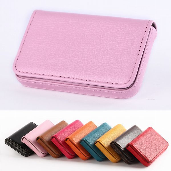 「aw8-a2」 レザー 名刺入れ カードケース ( ピンク ) カードホルダー拍卖