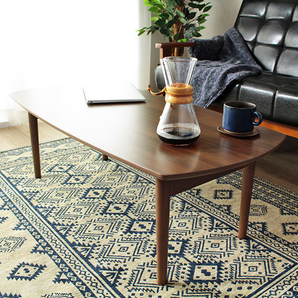 木製折りたたみテーブル マーブル センターテーブル ウォールナット色 折りたたみテーブル 応接テーブル拍卖