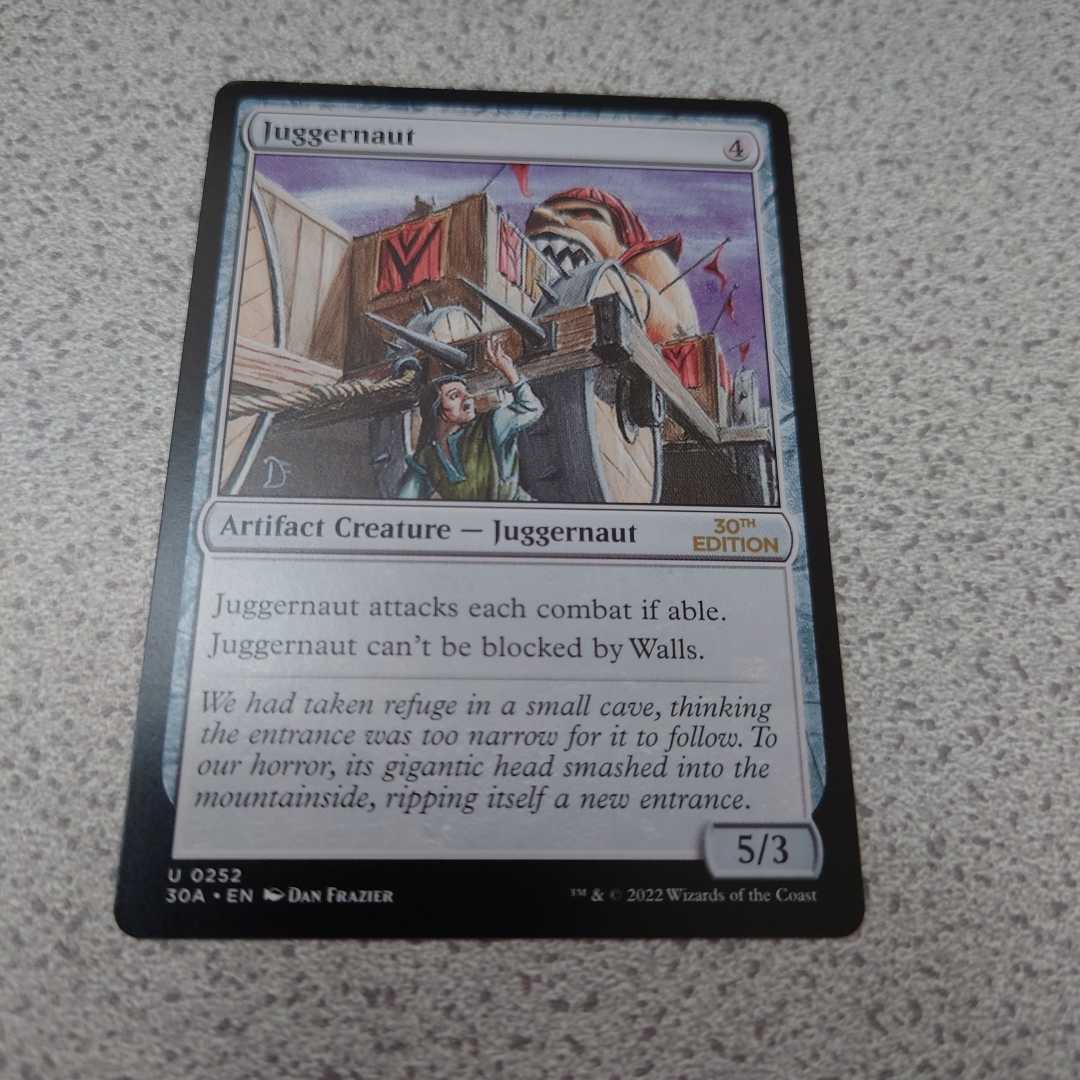 MTG 30A 巨大戦車 Juggernaut 英語 一枚 30th Anniversary Edition 即決拍卖