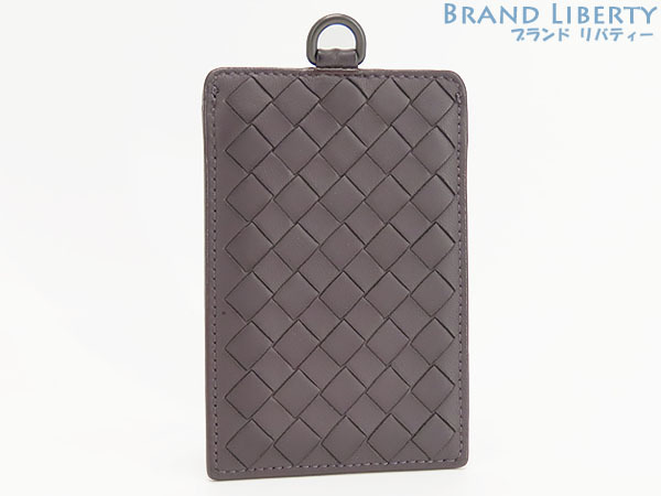 美品 ボッテガ ヴェネタ イントレチャート ナッパ カードケース パスケース 定期入れ ダークパープル ラムレザー 415855拍卖