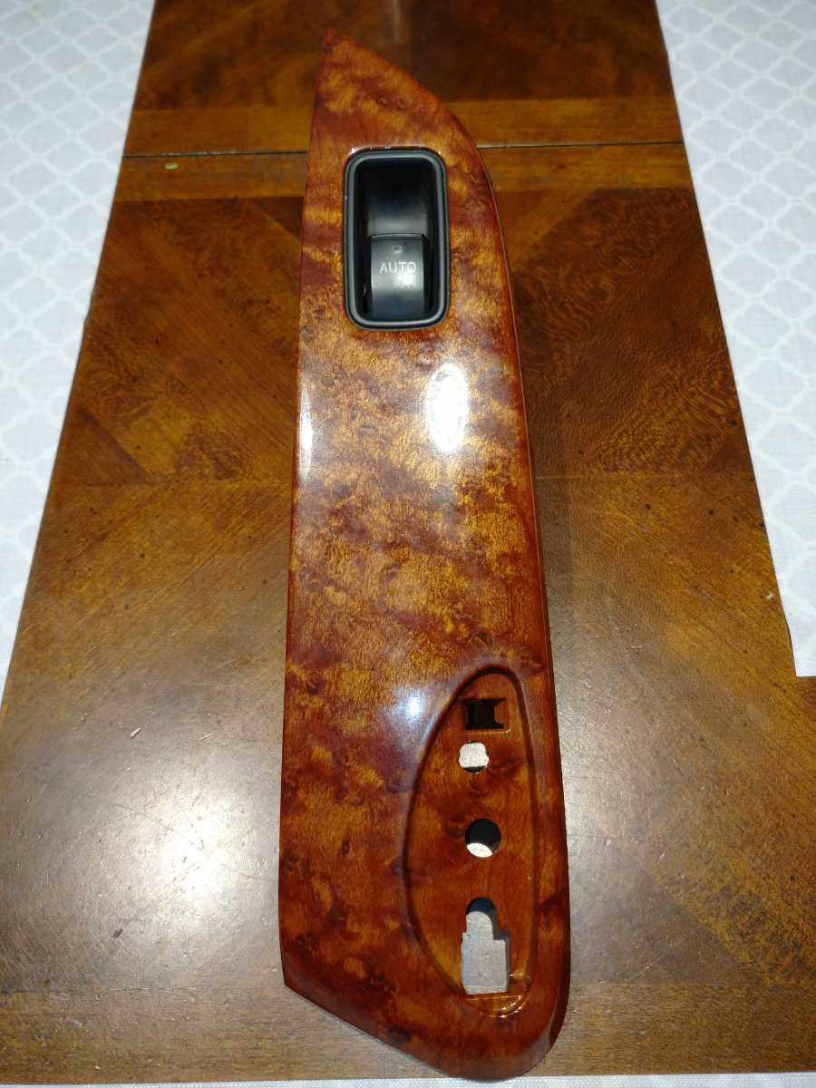【中古品】☆マークXDBA-GRX120後期用/純正パワーウインドウSW ウッド調パネル付き ②/RR-LH/トヨタ純正部品/1個拍卖