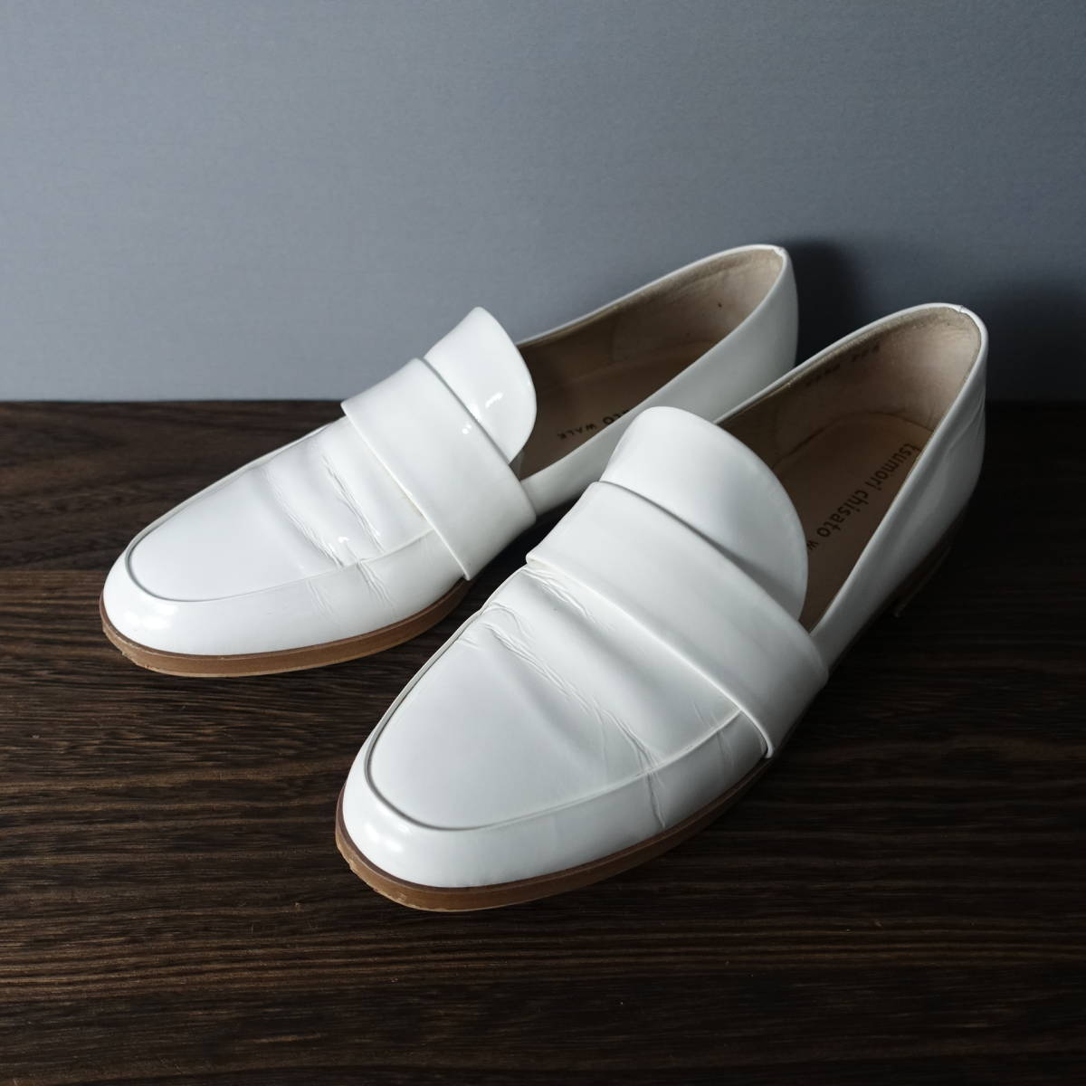 tsumori chisato WALK/ツモリチサト/22.5/エナメルパンプス/ホワイト/白/レディース/靴/ローファー拍卖