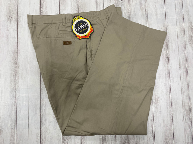 【送料無料】40627-3-b312 ウエスト70-76cm 股下72cm CLUB LAMER/クラブ・ラメール 脇シャーリング ストレッチ チノパンツ拍卖
