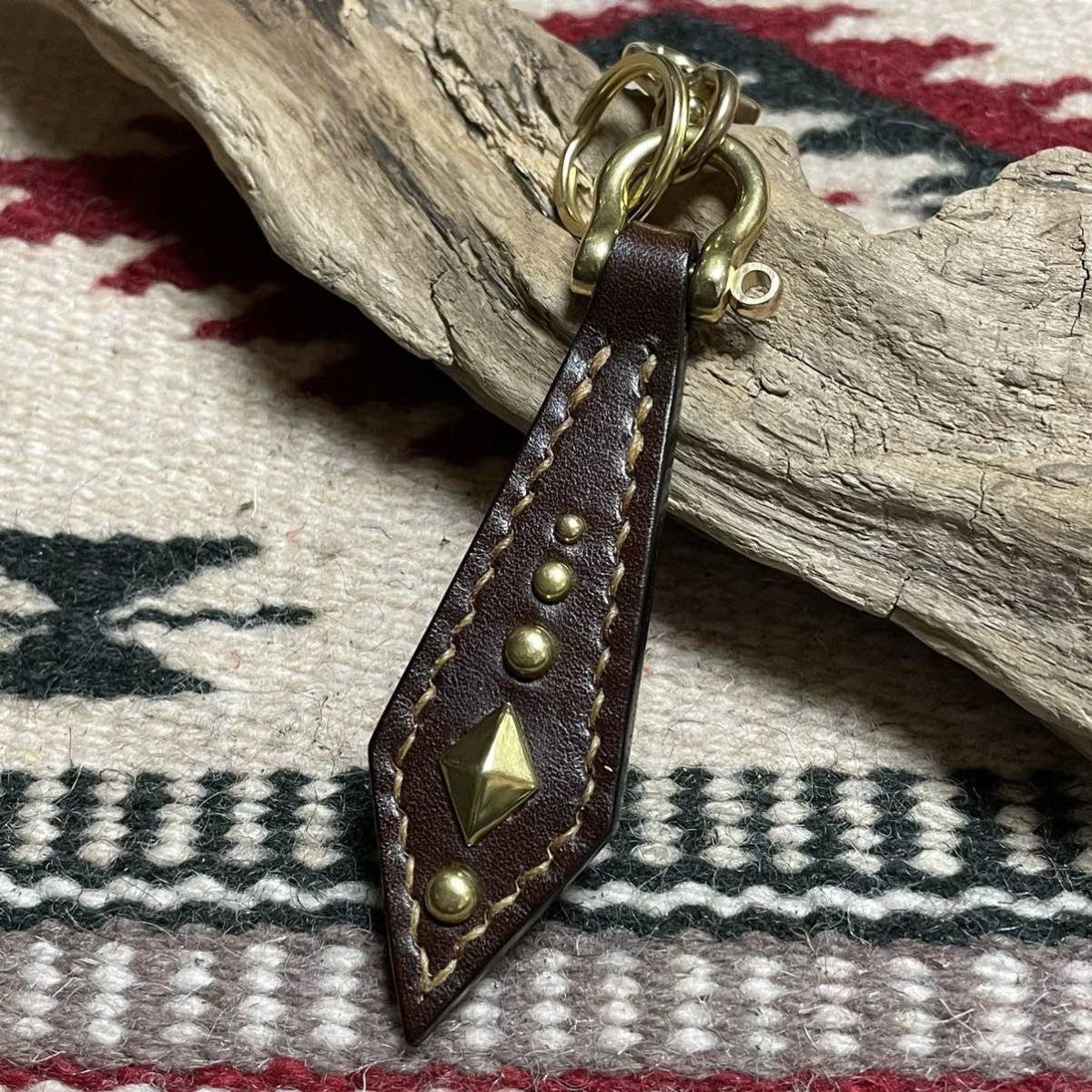 キーホルダー ダイヤ ダークブラウン ビンテージジャック Vintage Jack Keyholder拍卖