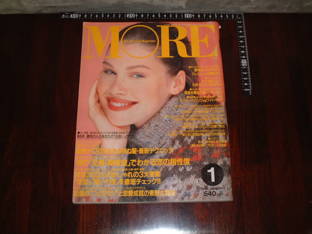 MORE★モア★1995年1月号 紺野美沙子/渡辺満里奈/常盤貴子/岡田美里/千堂あきほ/河野景子/井森美幸/大竹しのぶ/中森明菜/奥村チヨ/他拍卖