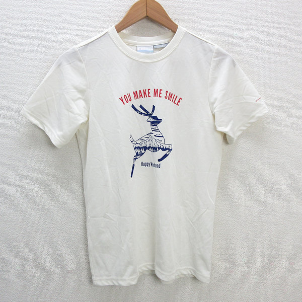 k■コロンビア/Columbia PY2028 Cass Park Youth Short Sleeve Tee 速乾Tシャツ【L】白系/KIDS■85【中古】拍卖