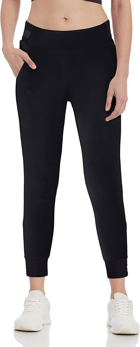 【KCM】Z-under-515-XL★展示品★【アンダーアーマー】レディース ロングパンツ 1317823 ブラック サイズXL ウィメンズ拍卖