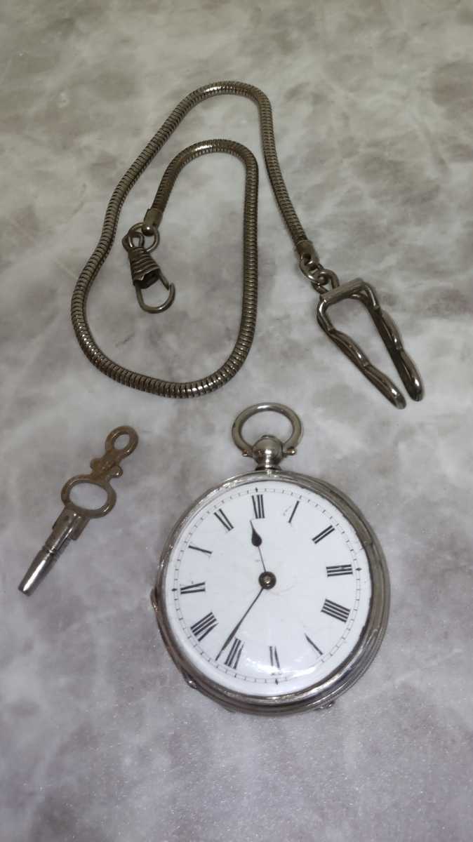 希少銀FASTSLOW11608鍵巻き懐中時計、ジャンク拍卖
