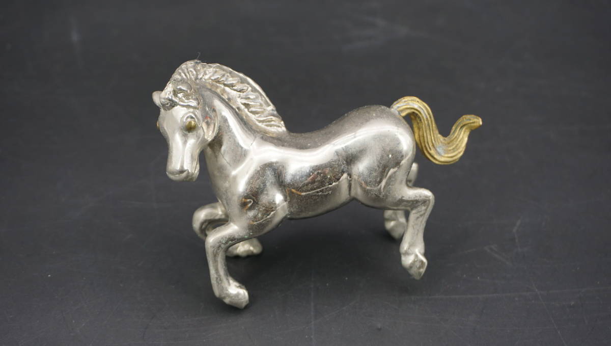 【送料510円】真鍮 馬 ウマ 置物 飾物 オブジェ ②拍卖