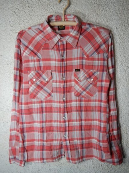 to5946 Lee リー 長袖 チェック ウエスタン デザイン シャツ 人気 スナップボタン 送料格安拍卖